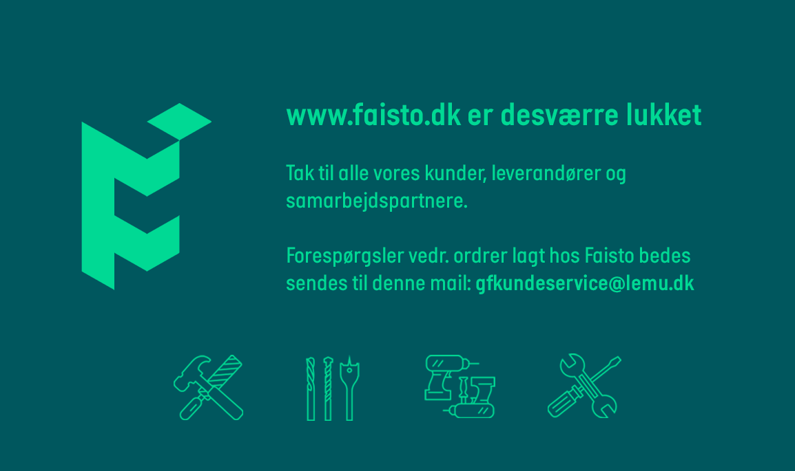 www.faisto.dk er desværre lukket. Tak til alle vores kunder, leverandører og samarbejdspartnere. Forespørgsler vedr. ordrer lagt hos Faisto bedes sendes til denne mail: kundeservice@faisto.dk